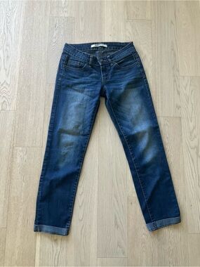 Bluenotes Women's Dark Blue Cuff Jeans - Size 24
